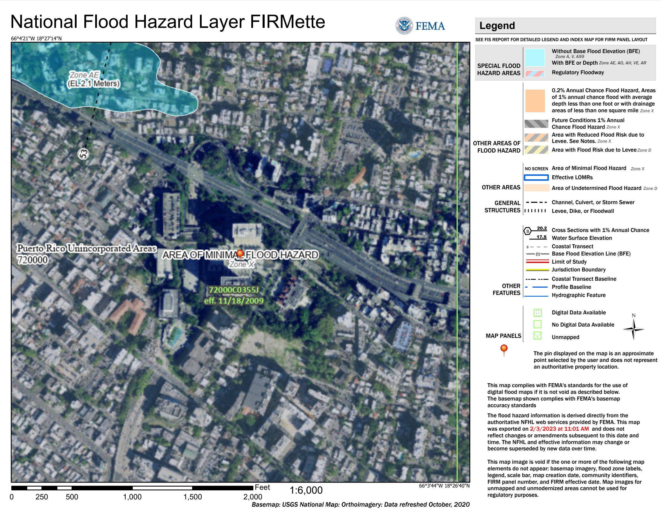 Mapa sobre tasas del seguro de inundacion FIRM